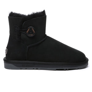 Premium Mini Button Classic Sheepskin Boots