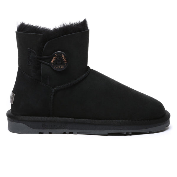 Premium Mini Button Classic Sheepskin Boots