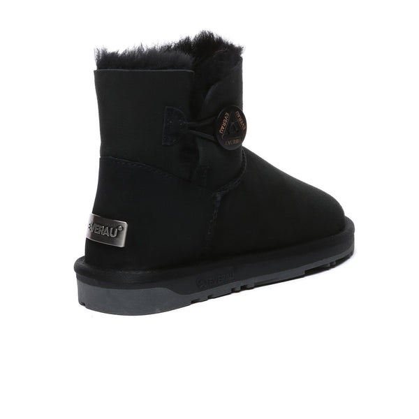 Premium Mini Button Classic Sheepskin Boots