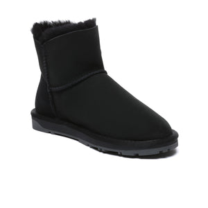 Premium Mini Button Classic Sheepskin Boots