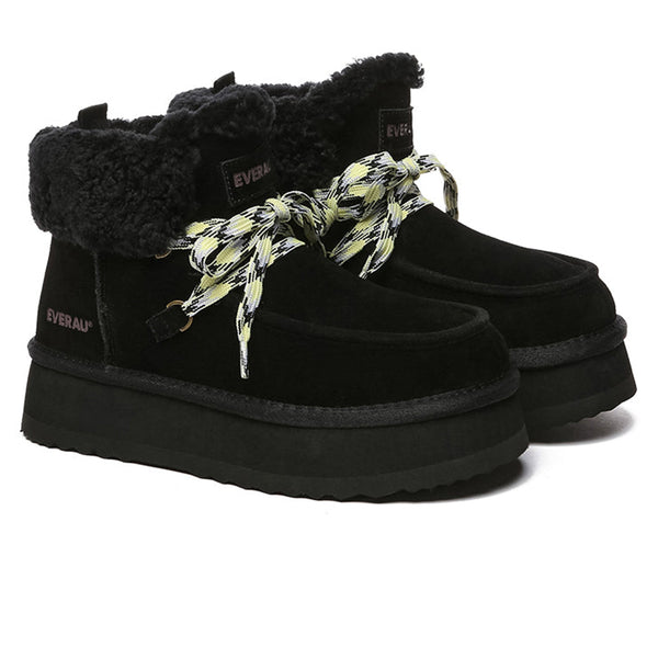 Lace-up Ankle Platform Boots