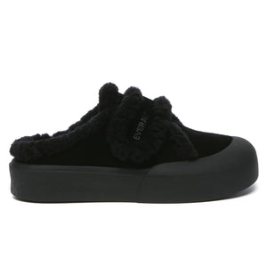 Adjustable Shearling Strap Slippers