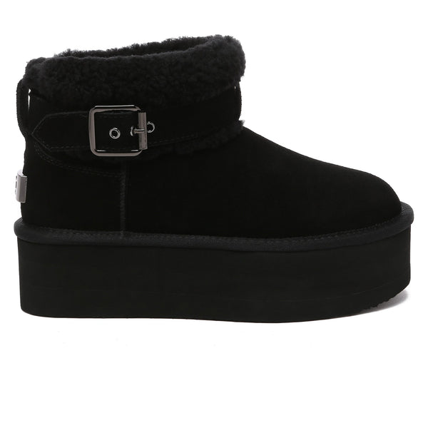 Buckle Strap Platform Boots