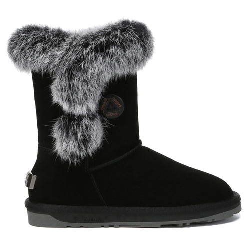 Premium Foxy Button Fur Boots