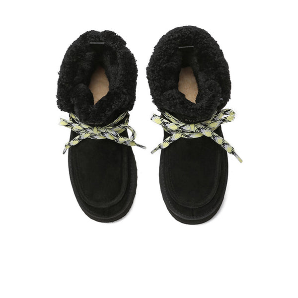 Lace-up Ankle Platform Boots