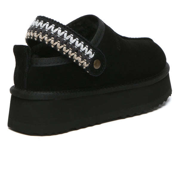 Slingback Knitted Platform Slippers