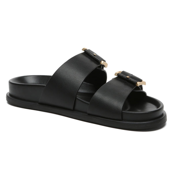 Manisha Buckle Leather Sandals