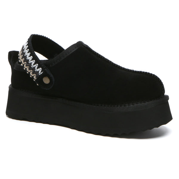 Slingback Knitted Platform Slippers