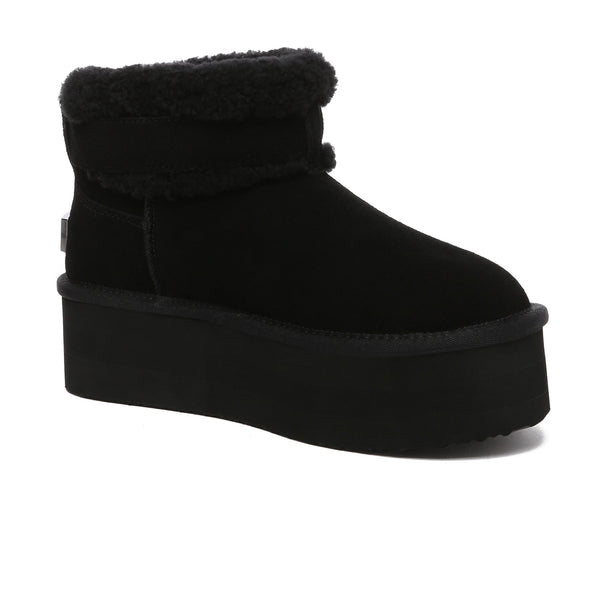 Buckle Strap Platform Boots