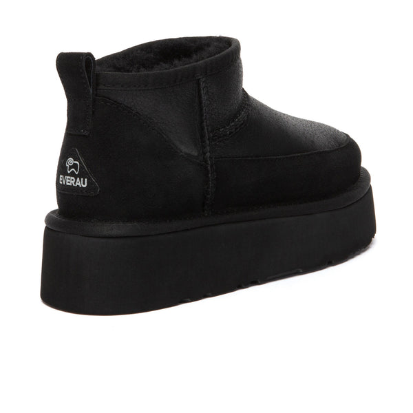EverUgg Earlova UGG boots in plush sheepskin, tan color, with cozy sheepskin lining and classic UGG silhouette.
