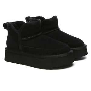 V Ankle Ultra Mini Platform Boots