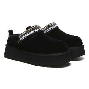 Slingback Knitted Platform Slippers