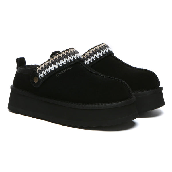 Slingback Knitted Platform Slippers