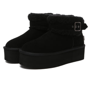Buckle Strap Platform Boots