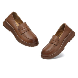 Leather Slip-On Loafers