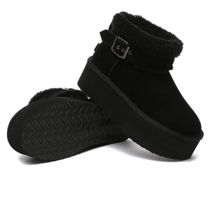 Buckle Strap Platform Boots