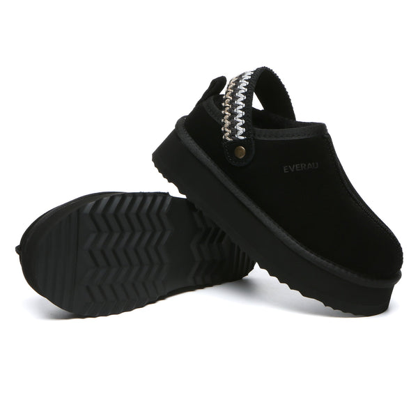 Slingback Knitted Platform Slippers