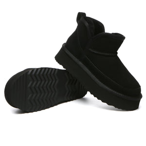V Ankle Ultra Mini Platform Boots
