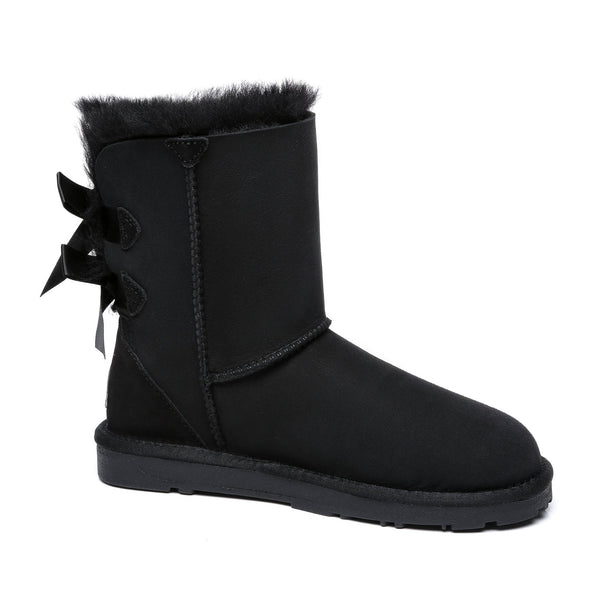 Short Double Bow Women Boots