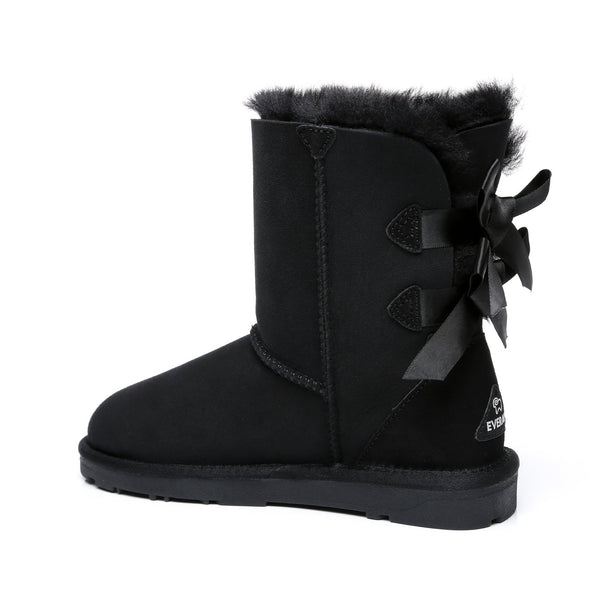 Short Double Bow Women Boots