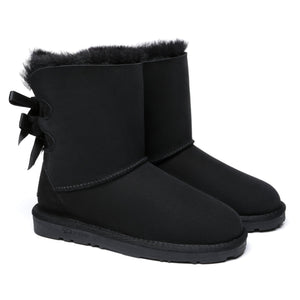 Short Double Bow Women Boots