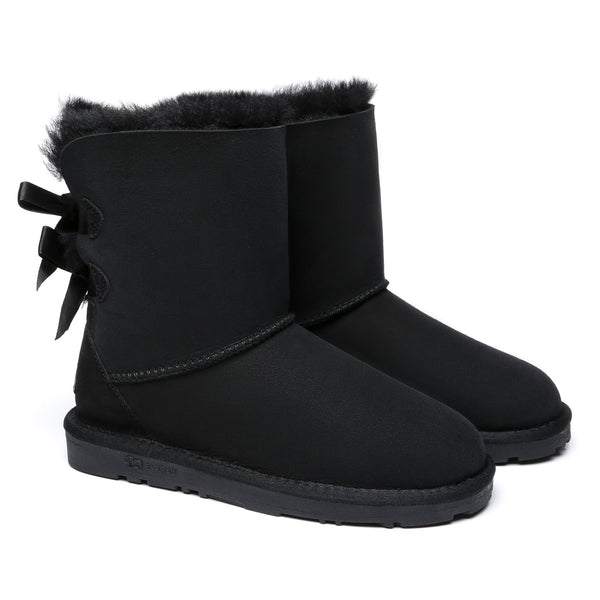 Short Double Bow Women Boots