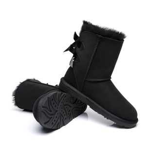 Short Double Bow Women Boots