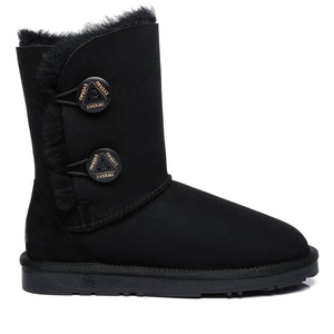 Short Twin Button Women Boots