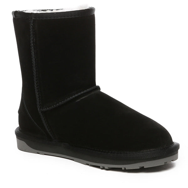 Short Classic Suede Sheepskin Winter Boots