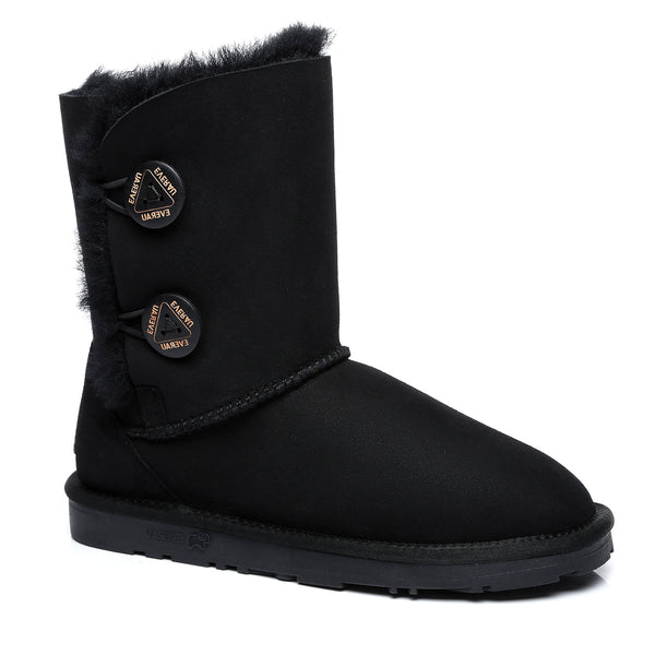 Short Twin Button Women Boots