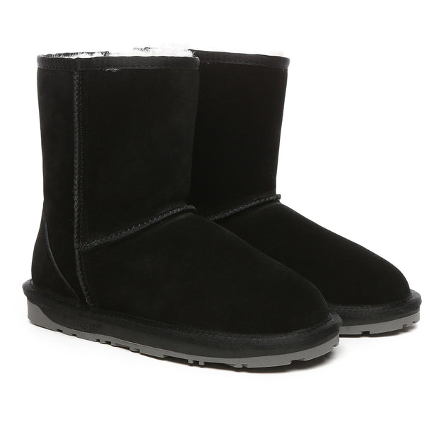 Short Classic Suede Sheepskin Winter Boots