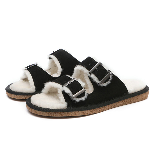 Buckle Slip-on Sandals