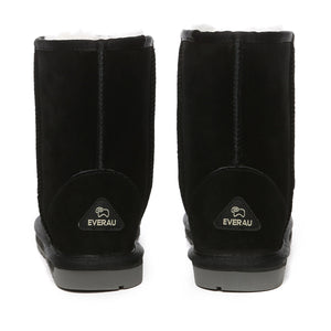 Short Classic Suede Sheepskin Winter Boots