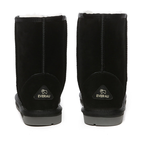 Short Classic Suede Sheepskin Winter Boots