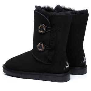 Short Twin Button Women Boots