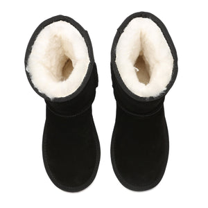 Short Classic Suede Sheepskin Winter Boots