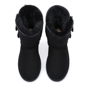 Short Twin Button Women Boots