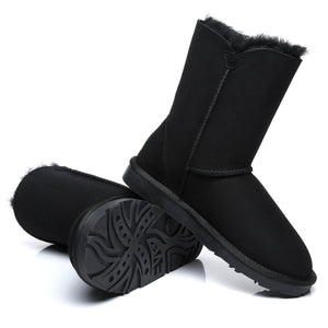 Short Twin Button Women Boots