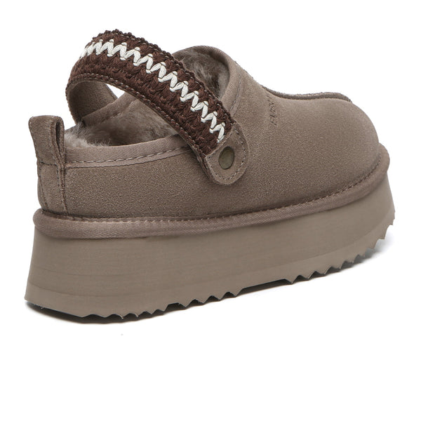 Slingback Knitted Platform Slippers