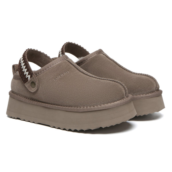 Slingback Knitted Platform Slippers