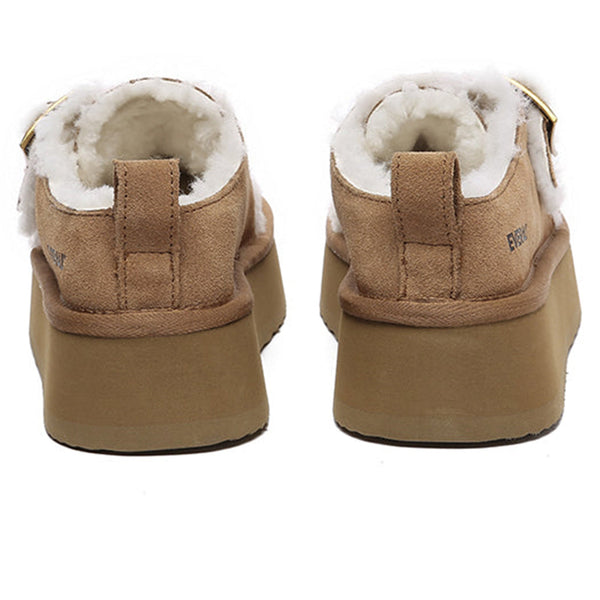 Tass Buckle Platform Slippers