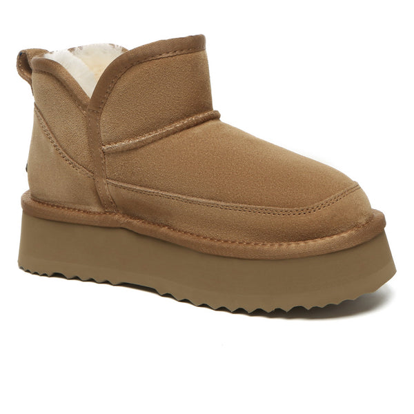 V Ankle Ultra Mini Platform Boots