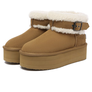 Buckle Strap Platform Boots