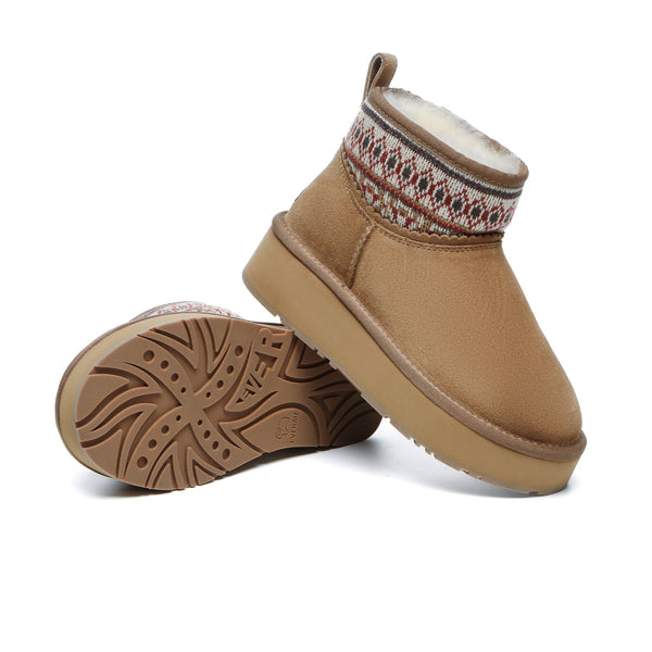 Mini Woven Ankle Platform