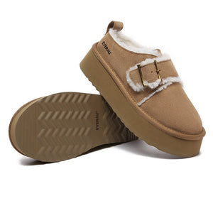 Tass Buckle Platform Slippers