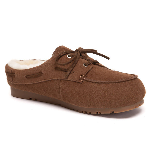 EverUgg Churna UGG slippers featuring soft, cozy fabric and slip-on style for comfortable indoor wear.