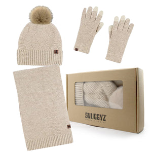 3 in 1 Beanie Scarf Gloves Set