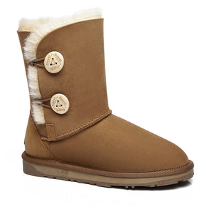 Short Twin Button Women Boots