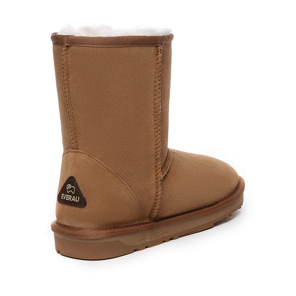 Short Classic Suede Sheepskin Winter Boots