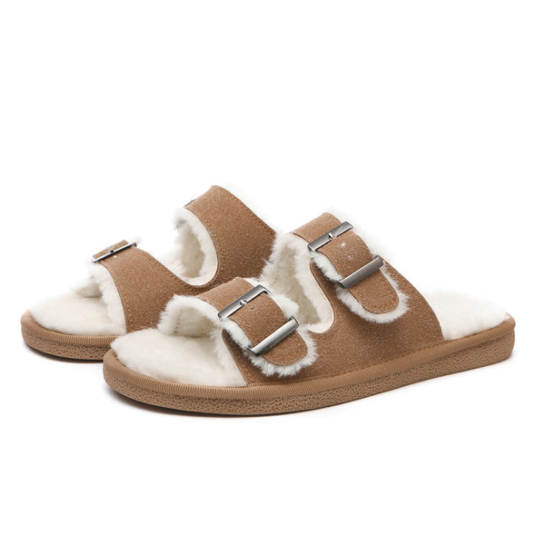 Buckle Slip-on Sandals